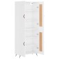 vidaXL Credenza Bianco Lucido 69,5x34x180 cm in Legno Multistrato vidaXL Credenza Bianco Lucido 69,5x34x180 cm in Legno Multistrato