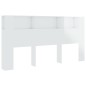 Testiera con Scomparti Bianco Lucido 200x18,5x104,5 cm Testiera con Scomparti Bianco Lucido 200x18,5x104,5 cm