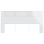Testiera con Scomparti Bianco Lucido 200x18,5x104,5 cm Testiera con Scomparti Bianco Lucido 200x18,5x104,5 cm