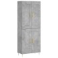 vidaXL Credenza Grigio Cemento 69,5x34x180 cm in Legno Multistrato vidaXL Credenza Grigio Cemento 69,5x34x180 cm in Legno Multistrato