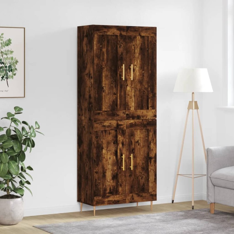 vidaXL Credenza Rovere Fumo 69,5x34x180 cm in Legno Multistrato vidaXL Credenza Rovere Fumo 69,5x34x180 cm in Legno Multistrato