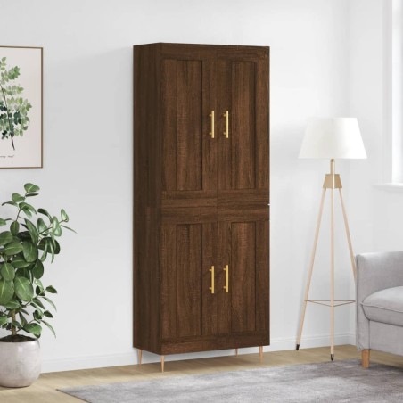 vidaXL Credenza Rovere Marrone 69,5x34x180 cm in Legno Multistrato