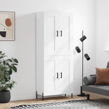 vidaXL Credenza Bianca 69,5x34x180 cm in Legno Multistrato
