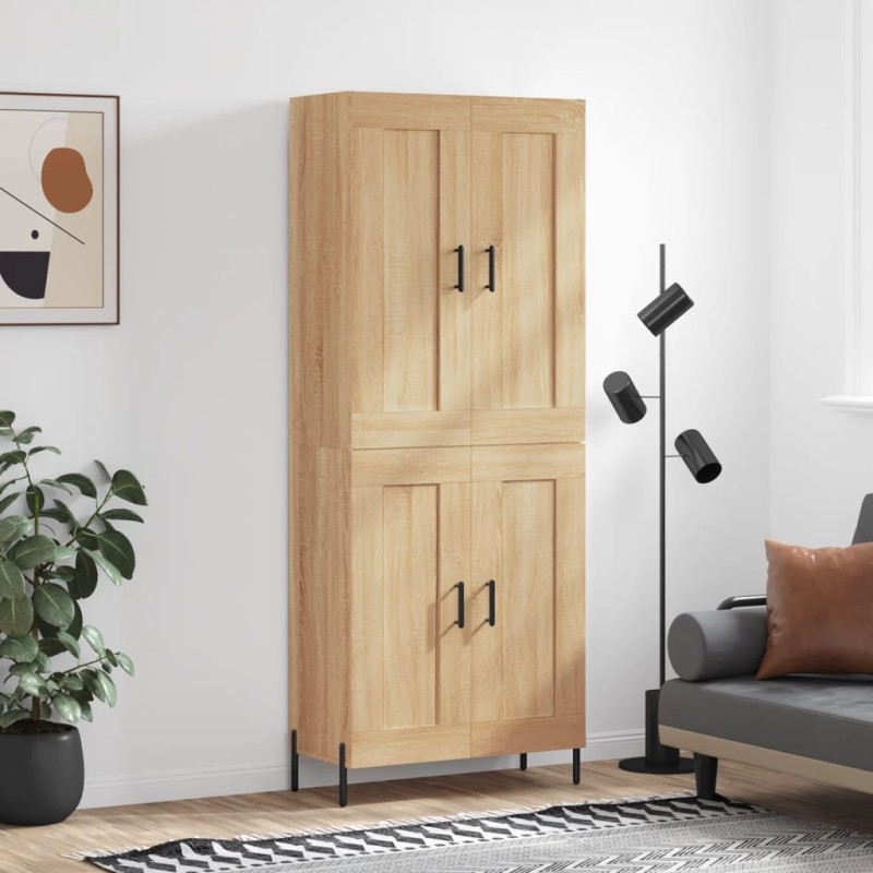 vidaXL Credenza Rovere Sonoma 69,5x34x180 cm in Legno Multistrato vidaXL Credenza Rovere Sonoma 69,5x34x180 cm in Legno Multistrato
