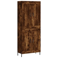 vidaXL Credenza Rovere Fumo  69,5x34x180 cm in Legno Multistrato