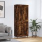 vidaXL Credenza Rovere Fumo 69,5x34x180 cm in Legno Multistrato vidaXL Credenza Rovere Fumo 69,5x34x180 cm in Legno Multistrato