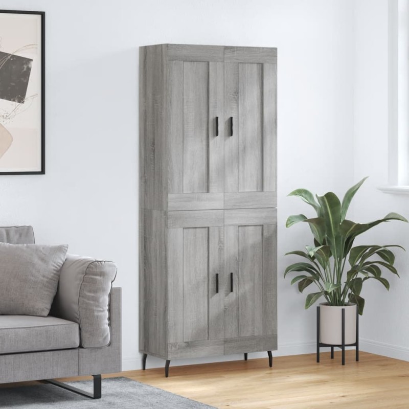 vidaXL Credenza Grigio Sonoma 69,5x34x180 cm in Legno Multistrato vidaXL Credenza Grigio Sonoma 69,5x34x180 cm in Legno Multistrato