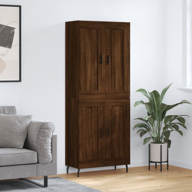 vidaXL Credenza Rovere Marrone 69,5x34x180 cm in Legno Multistrato vidaXL Credenza Rovere Marrone 69,5x34x180 cm in Legno Multistrato