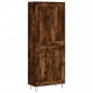 vidaXL Credenza Rovere Fumo 69,5x34x180 cm in Legno Multistrato vidaXL Credenza Rovere Fumo 69,5x34x180 cm in Legno Multistrato