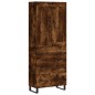 vidaXL Credenza Rovere Fumo 69,5x34x180 cm in Legno Multistrato vidaXL Credenza Rovere Fumo 69,5x34x180 cm in Legno Multistrato