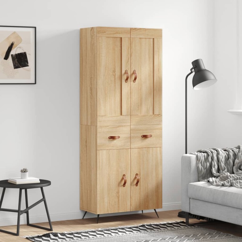 vidaXL Credenza Rovere Sonoma 69,5x34x180 cm in Legno Multistrato vidaXL Credenza Rovere Sonoma 69,5x34x180 cm in Legno Multistrato