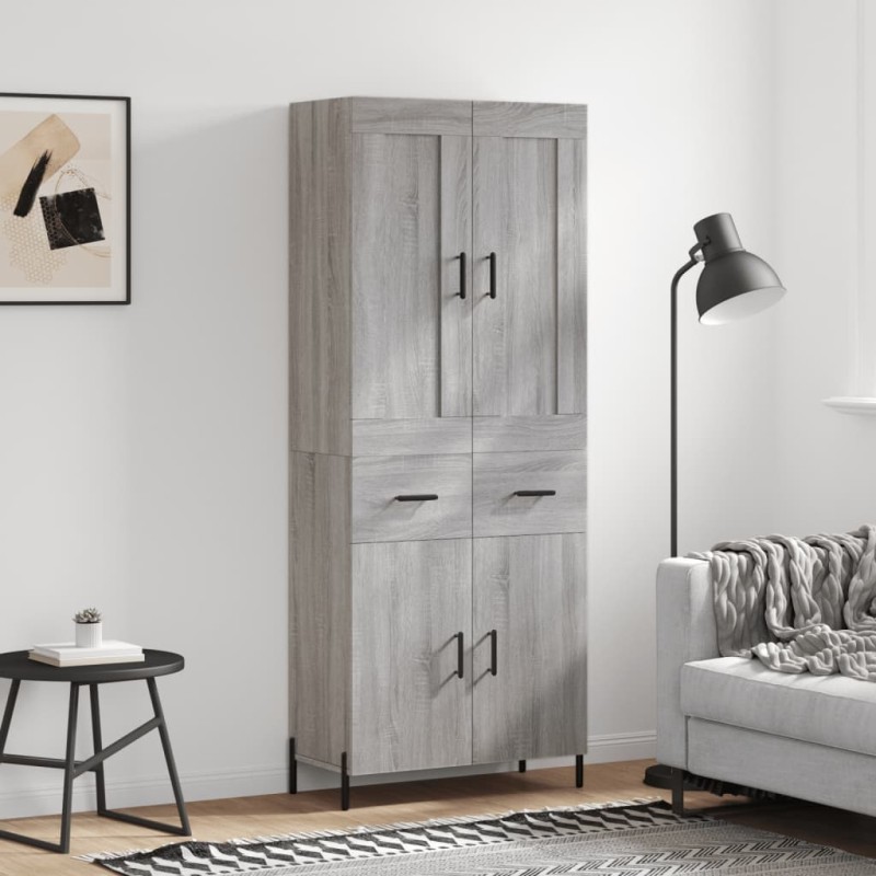 vidaXL Credenza Grigio Sonoma 69,5x34x180 cm in Legno Multistrato vidaXL Credenza Grigio Sonoma 69,5x34x180 cm in Legno Multistrato