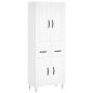 vidaXL Credenza Bianca 69,5x34x180 cm in Legno Multistrato vidaXL Credenza Bianca 69,5x34x180 cm in Legno Multistrato