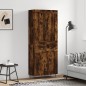 vidaXL Credenza Rovere Fumo 69,5x34x180 cm in Legno Multistrato vidaXL Credenza Rovere Fumo 69,5x34x180 cm in Legno Multistrato