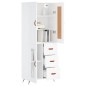 vidaXL Credenza Bianca 69,5x34x180 cm in Legno Multistrato vidaXL Credenza Bianca 69,5x34x180 cm in Legno Multistrato