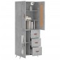 vidaXL Credenza Grigio Cemento 69,5x34x180 cm in Legno Multistrato vidaXL Credenza Grigio Cemento 69,5x34x180 cm in Legno Multistrato