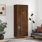 vidaXL Credenza Rovere Marrone 69,5x34x180 cm in Legno Multistrato vidaXL Credenza Rovere Marrone 69,5x34x180 cm in Legno Multistrato