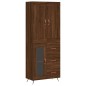 vidaXL Credenza Rovere Marrone 69,5x34x180 cm in Legno Multistrato vidaXL Credenza Rovere Marrone 69,5x34x180 cm in Legno Multistrato