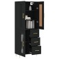 vidaXL Credenza Nera 69,5x34x180 cm in Legno Multistrato vidaXL Credenza Nera 69,5x34x180 cm in Legno Multistrato