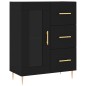 vidaXL Credenza Nera 69,5x34x180 cm in Legno Multistrato vidaXL Credenza Nera 69,5x34x180 cm in Legno Multistrato