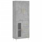 vidaXL Credenza Grigio Cemento 69,5x34x180 cm in Legno Multistrato vidaXL Credenza Grigio Cemento 69,5x34x180 cm in Legno Multistrato