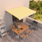 Tenda da Sole Retrattile Manuale 400x350 cm Gialla e Bianca Tenda da Sole Retrattile Manuale 400x350 cm Gialla e Bianca