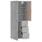 vidaXL Credenza Grigio Cemento 69,5x34x180 cm in Legno Multistrato vidaXL Credenza Grigio Cemento 69,5x34x180 cm in Legno Multistrato