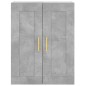 vidaXL Credenza Grigio Cemento 69,5x34x180 cm in Legno Multistrato vidaXL Credenza Grigio Cemento 69,5x34x180 cm in Legno Multistrato
