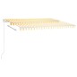 Tenda da Sole Retrattile Manuale 400x350 cm Gialla e Bianca Tenda da Sole Retrattile Manuale 400x350 cm Gialla e Bianca