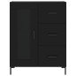 vidaXL Credenza Nera 69,5x34x180 cm in Legno Multistrato vidaXL Credenza Nera 69,5x34x180 cm in Legno Multistrato