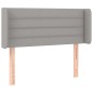 Testiera ad Orecchio Grigio Chiaro 83x16x78/88 cm in Tessuto Testiera ad Orecchio Grigio Chiaro 83x16x78/88 cm in Tessuto