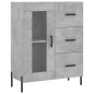 vidaXL Credenza Grigio Cemento 69,5x34x180 cm in Legno Multistrato vidaXL Credenza Grigio Cemento 69,5x34x180 cm in Legno Multistrato