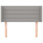 Testiera ad Orecchio Grigio Chiaro 83x16x78/88 cm in Tessuto Testiera ad Orecchio Grigio Chiaro 83x16x78/88 cm in Tessuto