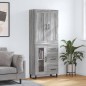 vidaXL Credenza Grigio Sonoma 69,5x34x180 cm in Legno Multistrato vidaXL Credenza Grigio Sonoma 69,5x34x180 cm in Legno Multistrato