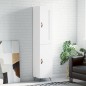 vidaXL Credenza Bianca 34,5x34x180 cm in Legno Multistrato vidaXL Credenza Bianca 34,5x34x180 cm in Legno Multistrato