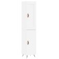 vidaXL Credenza Bianca 34,5x34x180 cm in Legno Multistrato vidaXL Credenza Bianca 34,5x34x180 cm in Legno Multistrato