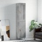 vidaXL Credenza Grigio Cemento 34,5x34x180 cm in Legno Multistrato vidaXL Credenza Grigio Cemento 34,5x34x180 cm in Legno Multistrato