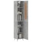 vidaXL Credenza Grigio Cemento 34,5x34x180 cm in Legno Multistrato vidaXL Credenza Grigio Cemento 34,5x34x180 cm in Legno Multistrato