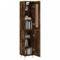 vidaXL Credenza Rovere Fumo 34,5x34x180 cm in Legno Multistrato vidaXL Credenza Rovere Fumo 34,5x34x180 cm in Legno Multistrato