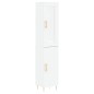 vidaXL Credenza Bianca 34,5x34x180 cm in Legno Multistrato vidaXL Credenza Bianca 34,5x34x180 cm in Legno Multistrato