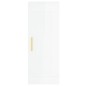 vidaXL Credenza 34,5x34x180 cm in Legno Multistrato Bianco Lucido vidaXL Credenza 34,5x34x180 cm in Legno Multistrato Bianco Lucido