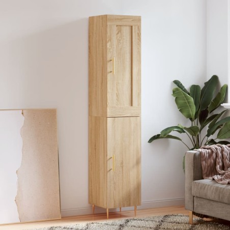 vidaXL Credenza Rovere Sonoma 34,5x34x180 cm in Legno Multistrato