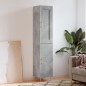 vidaXL Credenza Grigio Cemento 34,5x34x180 cm in Legno Multistrato vidaXL Credenza Grigio Cemento 34,5x34x180 cm in Legno Multistrato