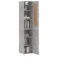 vidaXL Credenza Grigio Cemento 34,5x34x180 cm in Legno Multistrato vidaXL Credenza Grigio Cemento 34,5x34x180 cm in Legno Multistrato
