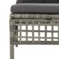 Set Divani da Giardino 7 pz con Cuscini in Polyrattan Grigio Set Divani da Giardino 7 pz con Cuscini in Polyrattan Grigio