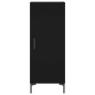 vidaXL Credenza Nera 34,5x34x180 cm in Legno Multistrato vidaXL Credenza Nera 34,5x34x180 cm in Legno Multistrato