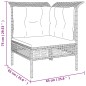 Set Divani da Giardino 7 pz con Cuscini in Polyrattan Grigio Set Divani da Giardino 7 pz con Cuscini in Polyrattan Grigio
