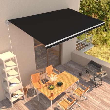 Tenda da Sole Retrattile Manuale 500x300 cm Antracite
