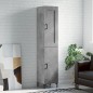 vidaXL Credenza Grigio Cemento 34,5x34x180 cm in Legno Multistrato vidaXL Credenza Grigio Cemento 34,5x34x180 cm in Legno Multistrato