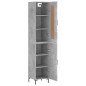 vidaXL Credenza Grigio Cemento 34,5x34x180 cm in Legno Multistrato vidaXL Credenza Grigio Cemento 34,5x34x180 cm in Legno Multistrato